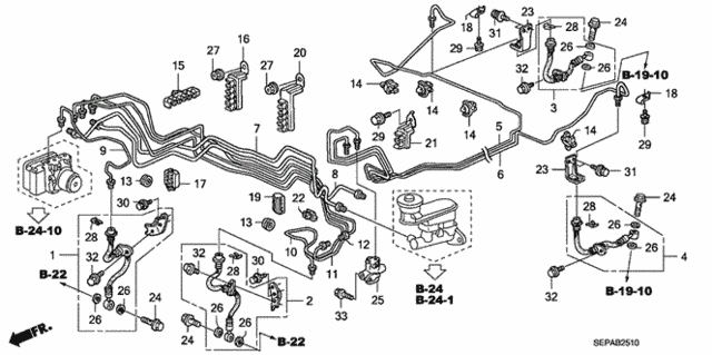 Brake Lines (VSA) (1) for 2008 Acura TL #0