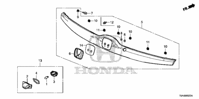 License Light - License Garnish for 2016 Honda Fit #0