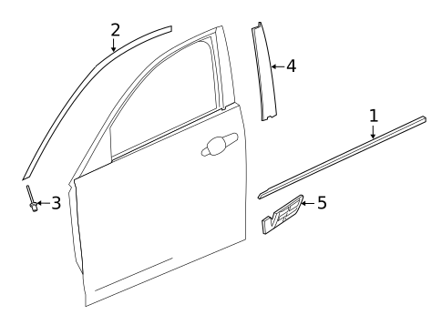 Exterior Trim - Front Door for 2016 Cadillac ATS #0