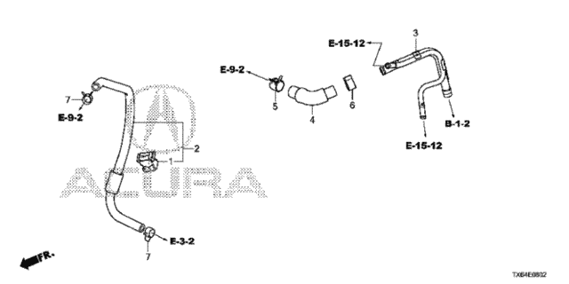PCV Tube (2.4L) (2) for 2016 Acura ILX #0