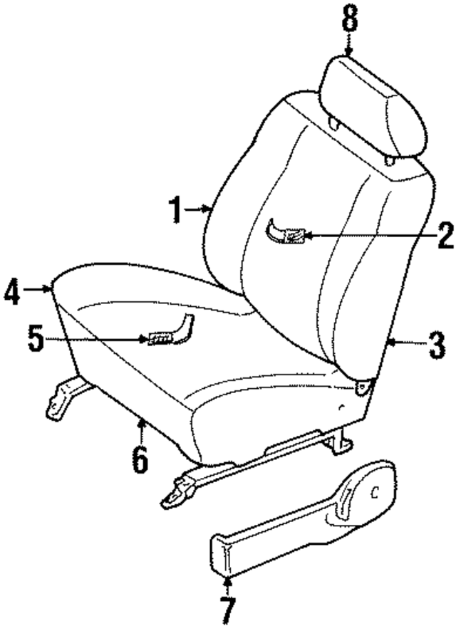 F7CZ5461018AA - Body: Seat Back Frame for Ford Image