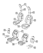 5SK72HL1AA - Interior Trim: Headrest Sleeve, Locking for Jeep: Cherokee Image