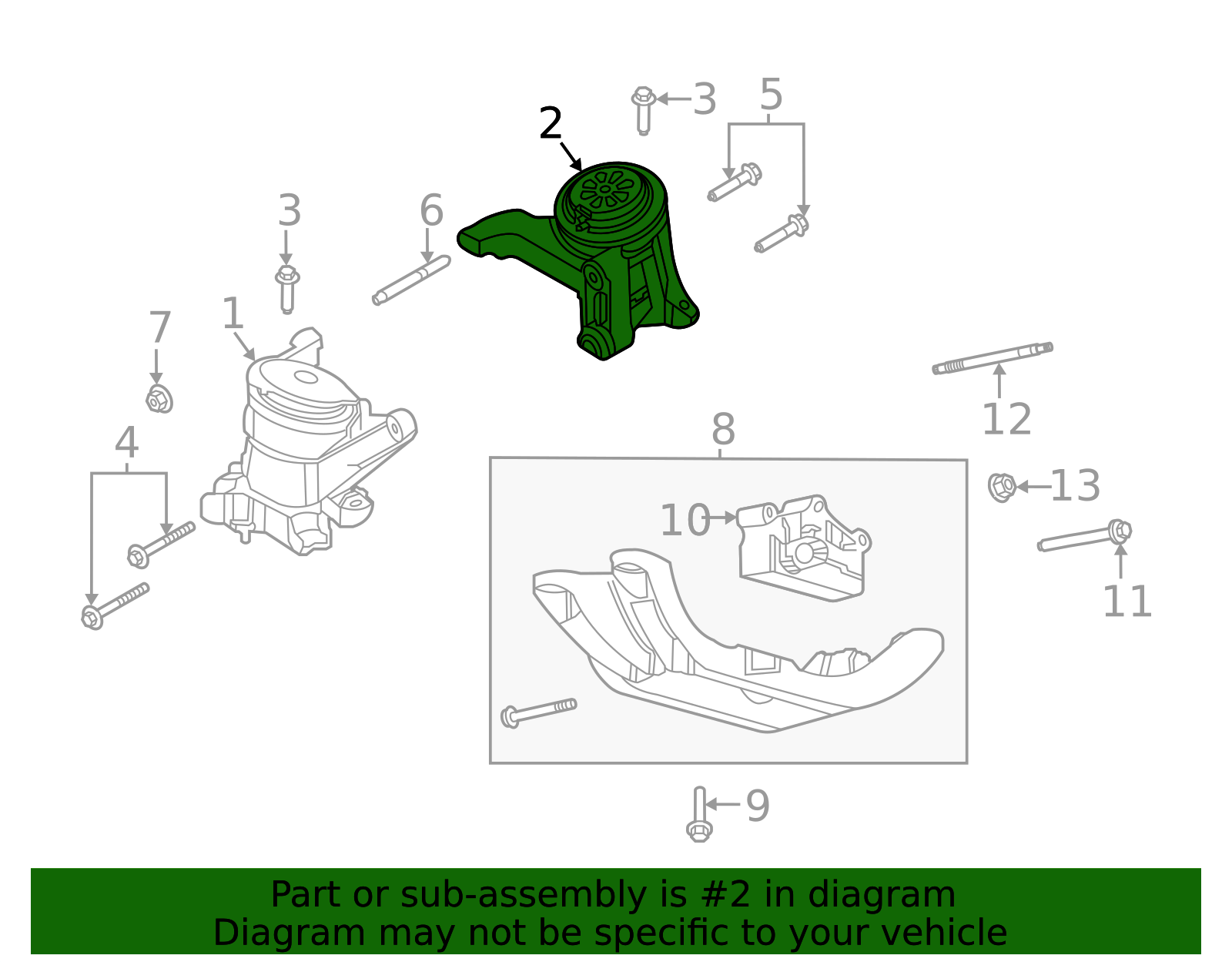 mt Prosource - Motorcraft Engine Mount Right for 11-16 6.7L