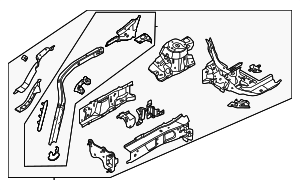 LX6Z16055AD - : Apron/Rail Assembly for Ford: Bronco Sport, Maverick Image