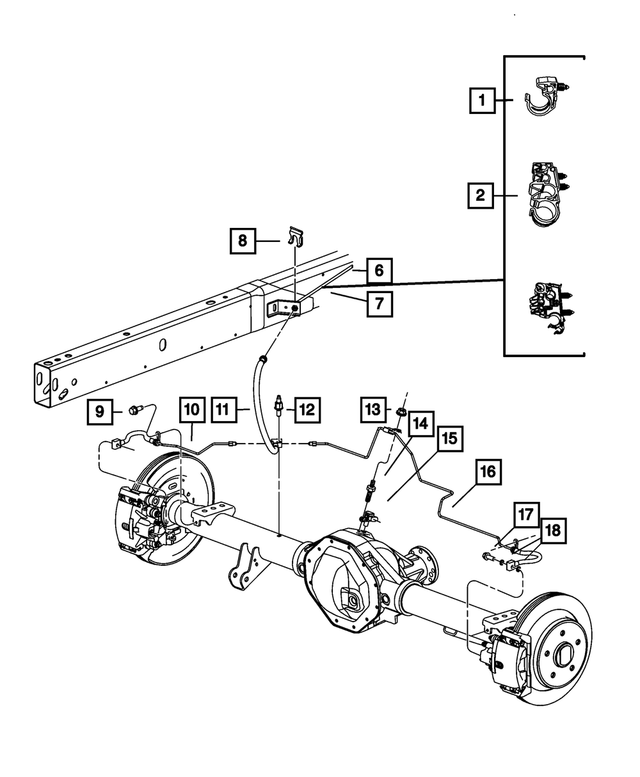 68056251AA - Brakes: 6 Way Clip for Mopar Image