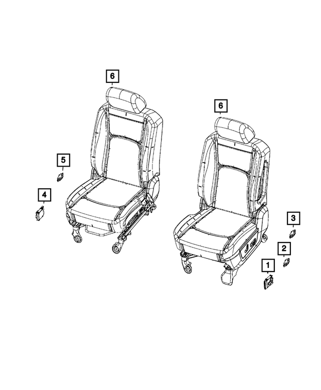 68269185AA - Electrical: Lumbar Control Switch, Passenger Side for Mopar Image