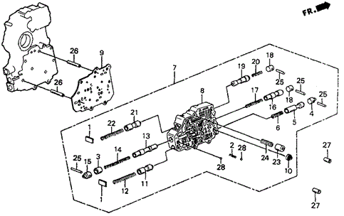 4AT Secondary Body for 1987 Honda Civic #0