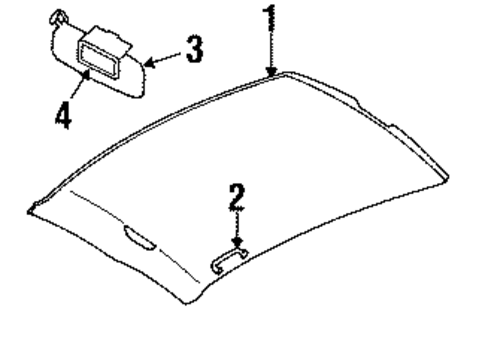Interior Trim - Roof for 1995 Pontiac Grand Am #0