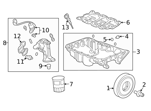 Acura TL 엔진 파츠 다이어그램