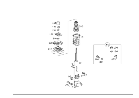 Spring Strut and Spring Strut Mounting Front for 2007 Mercedes-Benz CLK550 #0