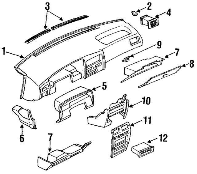6876078J00 - : AC Vent Housing for Infiniti Image