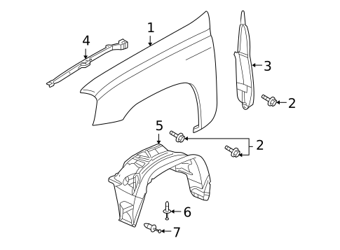 Fender & Components for 2005 Buick Rainier #0