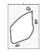 72310TS8A01 - : WEATHERSTRIP, R. FR. DOOR for Honda: Civic Image