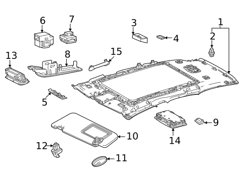 Interior Trim - Roof for 2025 Lexus NX350h #4