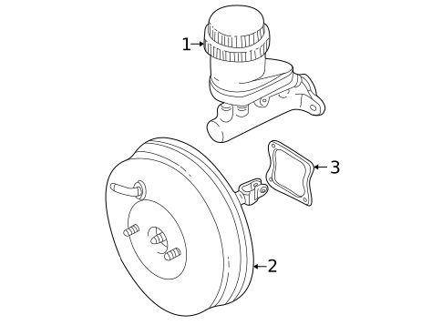 Master Cylinder - Components On Dash Panel for 2002 Mitsubishi Lancer #0