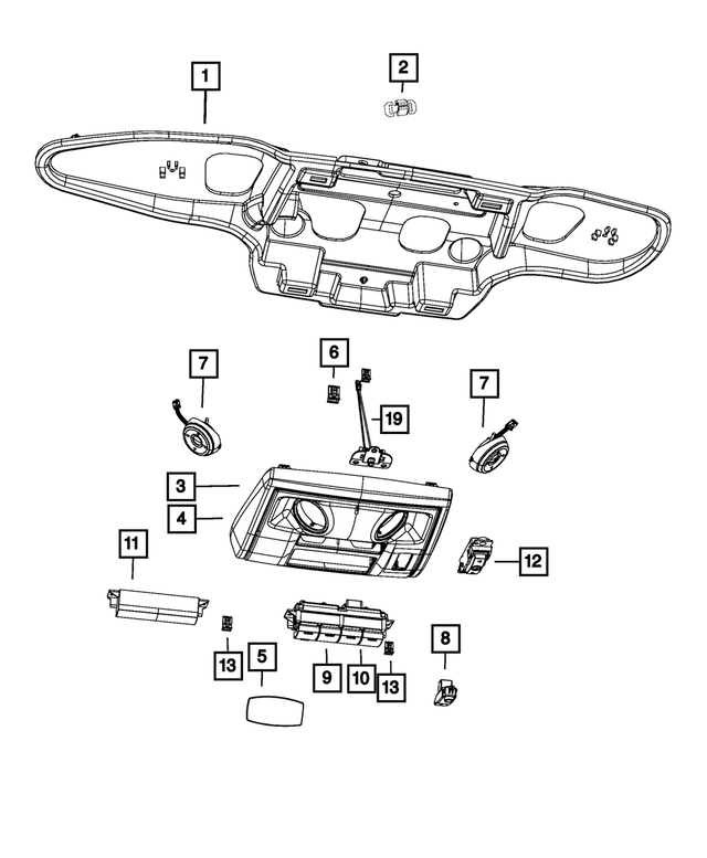 5RK31DX9AA - : Overhead Console for Mopar Image