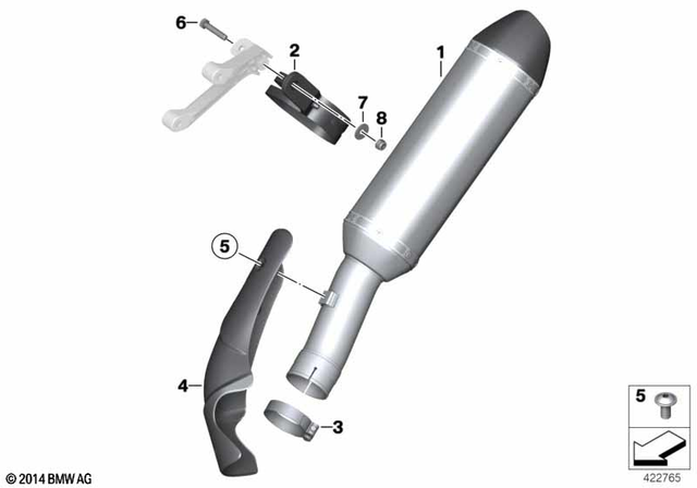 18127719478 - : Muffler for BMW-Motorrad Image