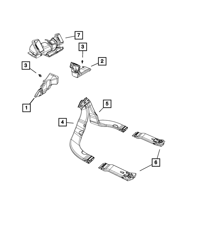 68245119AA - Air Conditioners and Heaters: Floor Adaptor Duct for Mopar Image