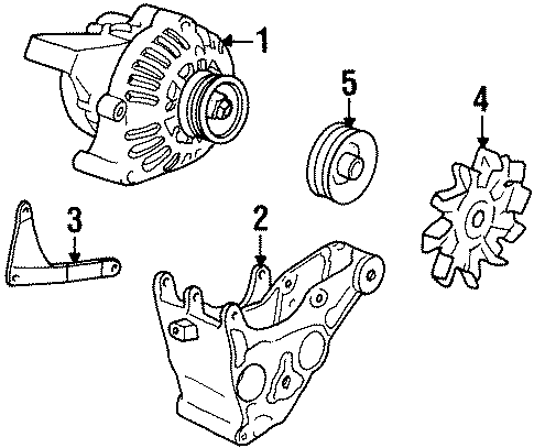 Alternator for 1997 GMC Yukon #1