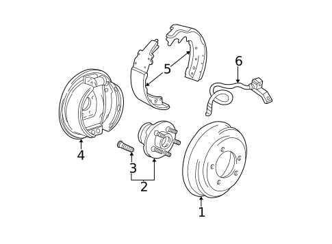 Rear Brakes for 2001 Dodge Grand Caravan #1