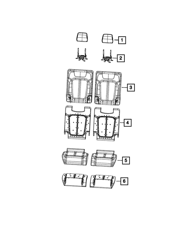 6XS671A5AC - Interior Trim: Third Row Headrest for Mopar Image