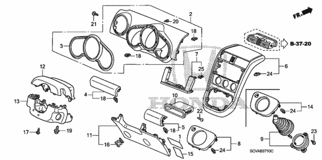 Instrument Panel Garnish (Driver Side) for 2007 Honda Element #0