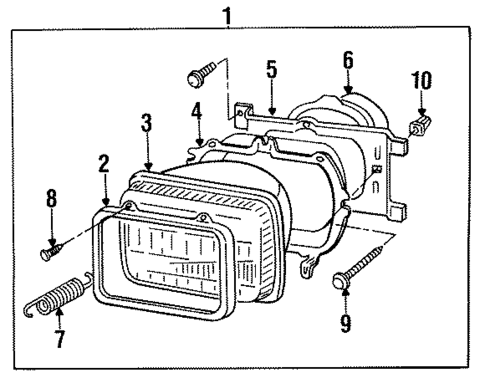 Headlamp Components for 1986 Hyundai Excel #0