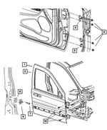 55369462AI - Doors, Door Mirrors and Related Parts: Front Door, Right for Mopar Image