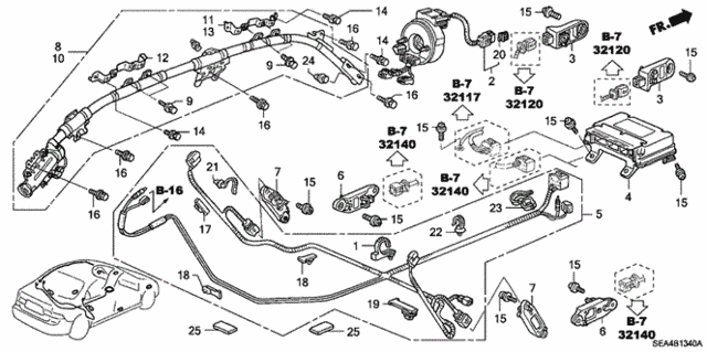 SRS Unit for 2005 Acura TSX #0