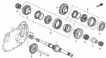 23261PL3000 - Transmission - Manual: SHAFT, REVERSE GEAR for Honda Image