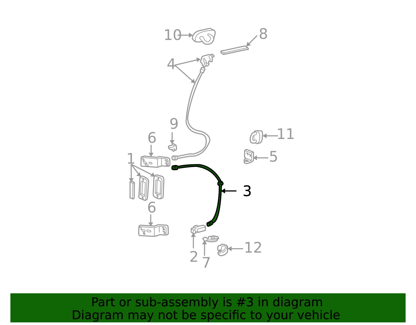 F2UZ-15264A65-A - Door Latch Cable | Ford Parts Direct