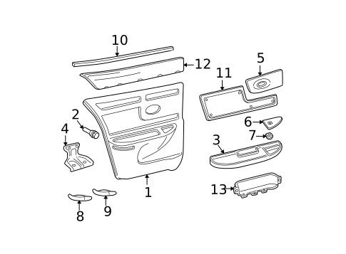 Interior Trim - Rear Door for 2000 Buick Century #0