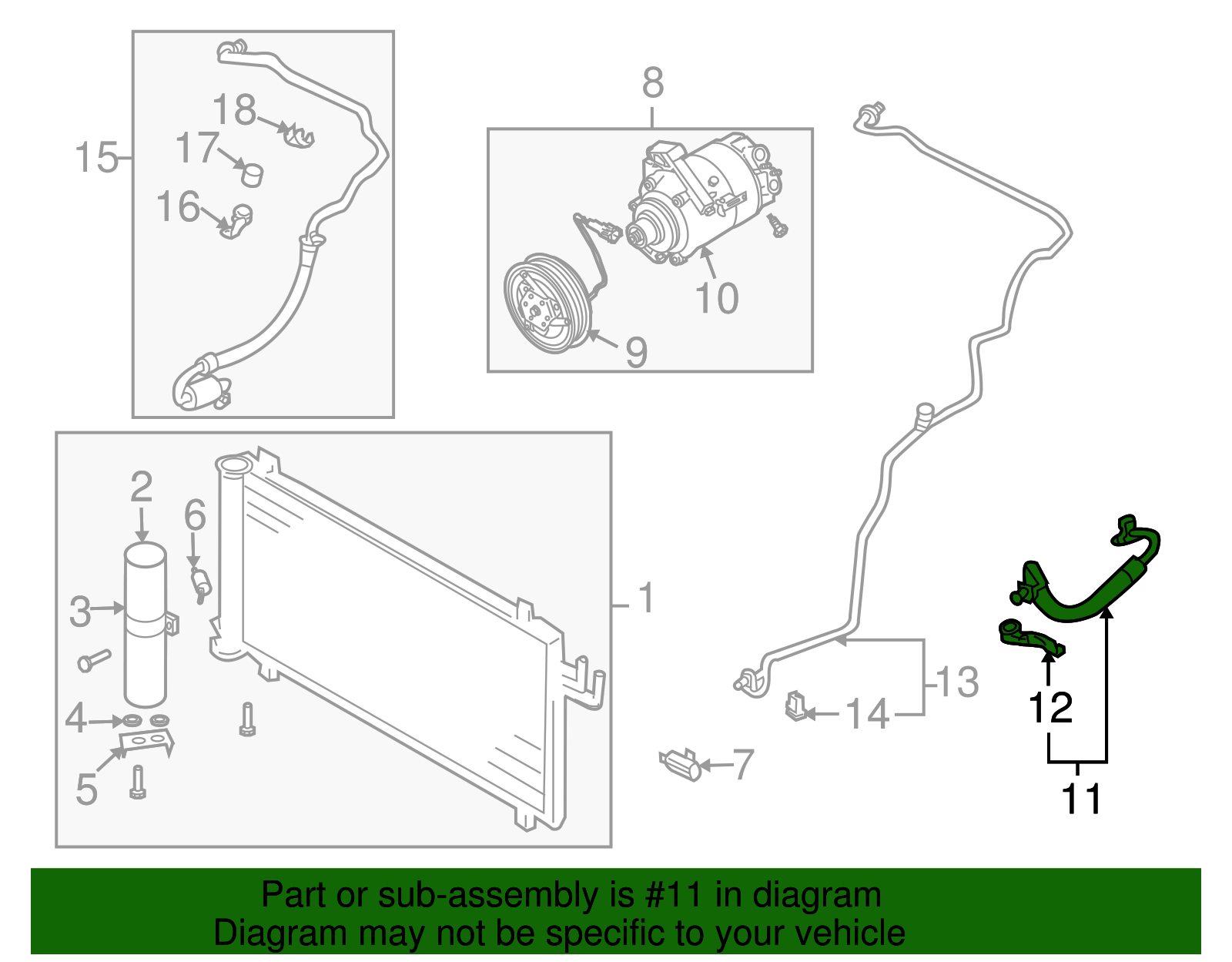 Discharge Hose - Nissan (92490-EV00B)