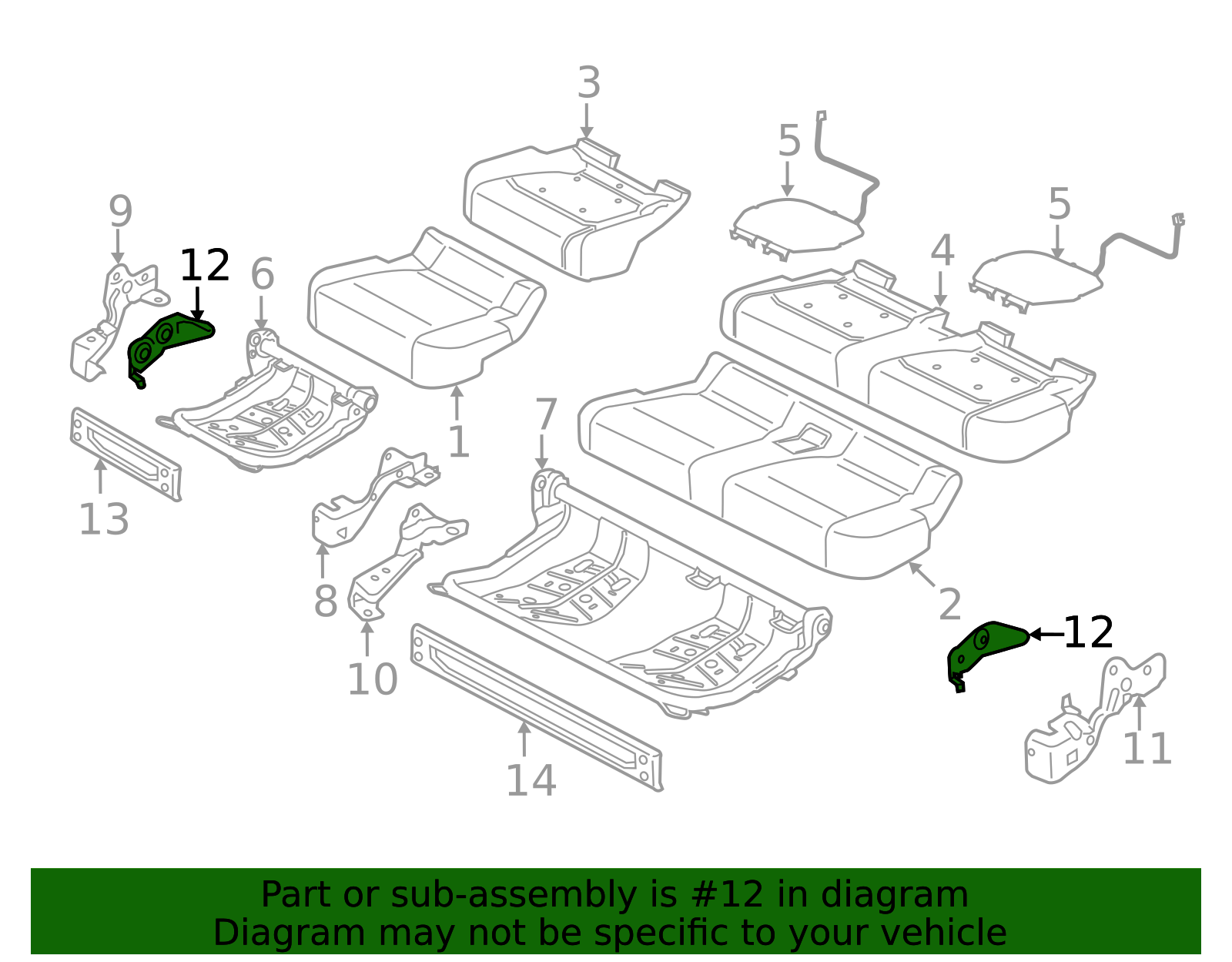 2017-2026 Ford Folding Seat Latch HU5Z-9667412-B | OEM Parts Online