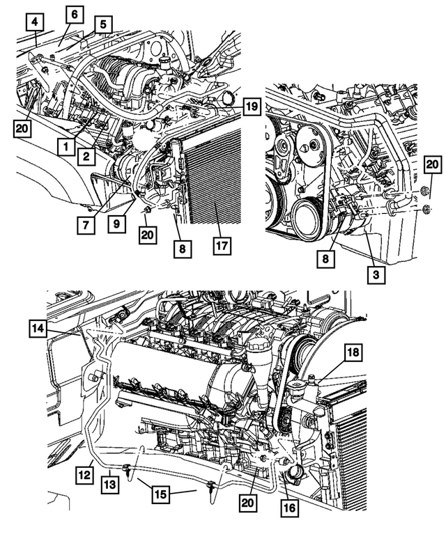 « 55038878AB – Air Conditioners and Heaters : Suction De Climatisation Auxiliaire Conduite pour Mopar Image »