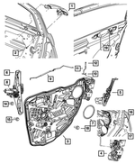 1KR97CDMAD - Doors, Door Mirrors and Related Parts: Exterior Door Handle, Left for Mopar Image