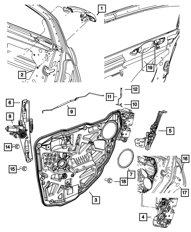 « 1KR96KDBAD – Doors, Door Mirrors and Related Parts : Extérieure De Porte Poignee, Côté Droit pour Mopar Image »