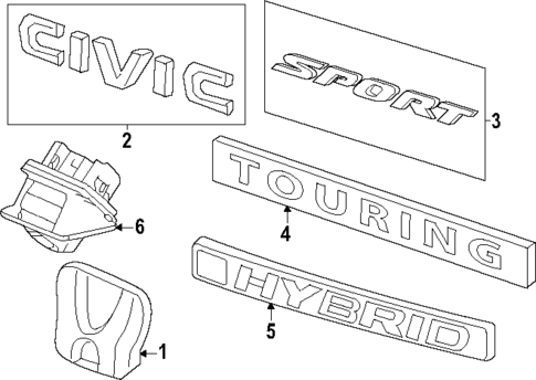 Exterior Trim - Lift Gate for 2025 Honda Civic #0