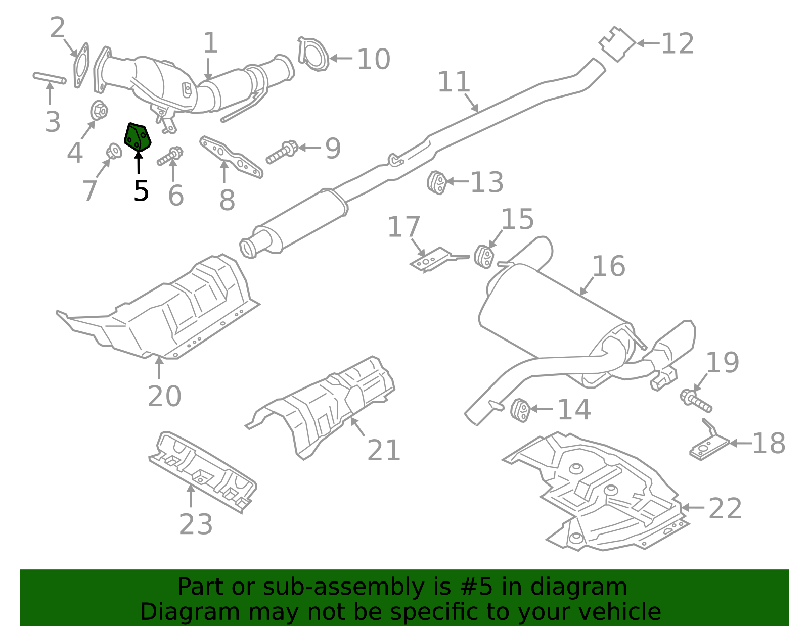 2016-2018 Ford Focus Catalytic Converter Bracket G1FZ-5K291-A ...
