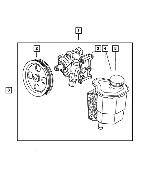Power Steering Pump for 2002 Dodge Ram 1500 #0
