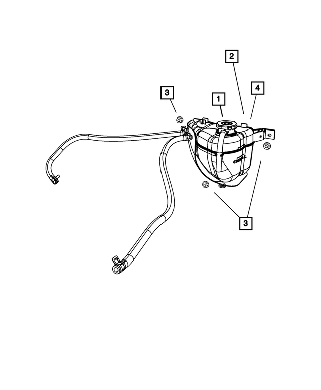 « 55056641AB – Cooling : Récupération Du Liquide De Refroidissement Vase D`expansion pour Mopar Image »