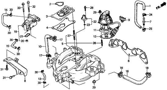 Intake Manifold (1) for 1988 Honda CRX #0