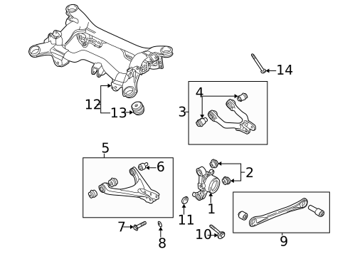 Rear Suspension for 2001 Volkswagen Passat #1