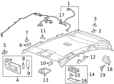 Interior Trim - Roof for 2016 Chevrolet Cruze #0