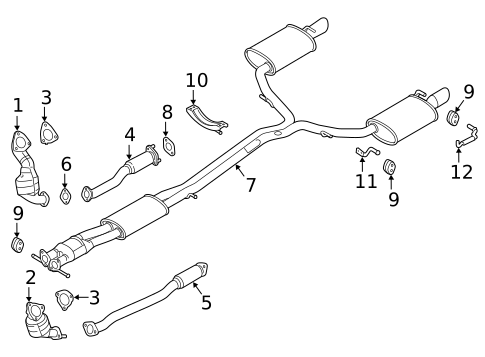 Exhaust Components for 2013 Ford Flex #1