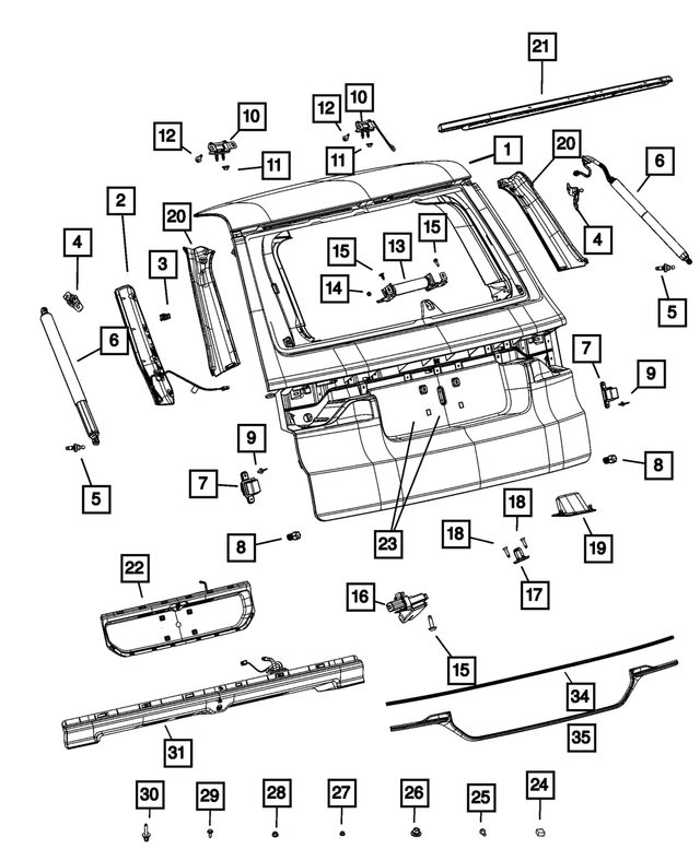 68551494AC - : Lift-Gate for Mopar Image