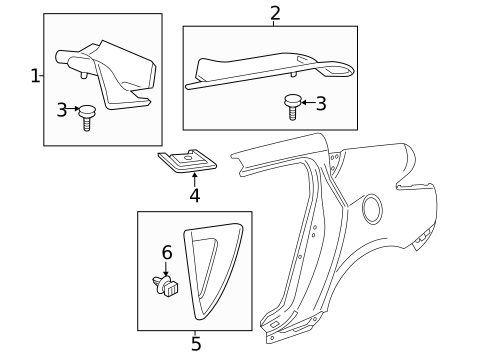 Exterior Trim - Quarter Panel for 2012 Acura ZDX #0