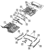 68592984AE - Body Sheet Metal Except Doors: Front Floor Pan for Ram: 2500, 3500 Image