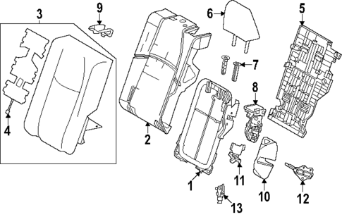 Rear Seat Components for 2023 Subaru Solterra #1