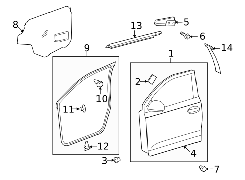 Door & Components for 2013 Scion xD #0
